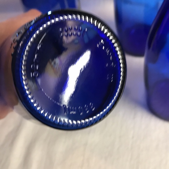 4 Cobalt Blue Ty Nant Spring Water Bottles 8” tall - Picture 6 of 6